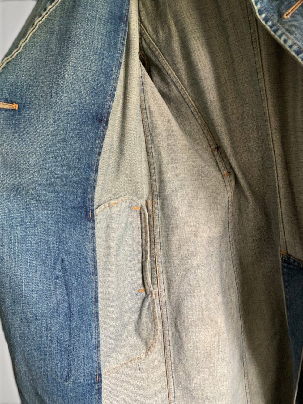 Junya Watanabe Comme De Garcons Denim Trench Coat, Size Small - Picture 9 of 13